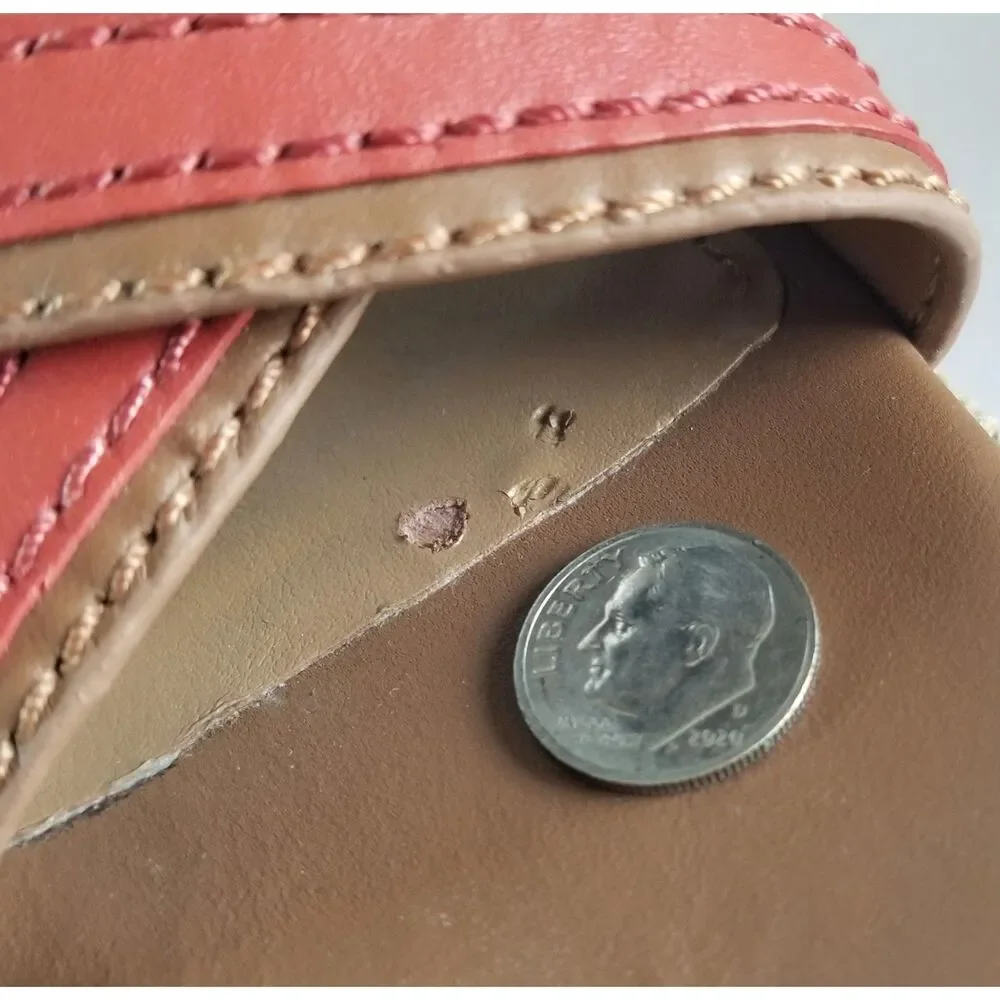 COACH Florentine Espadrille Wedge Sandals Sz 6 Red Tan Snake Print Platform - Picture 12 of 12